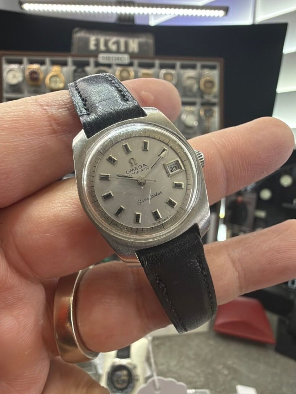 Omega Seamaster Ladies Automatic Date Stainless Steel Vintage 1960s Watch